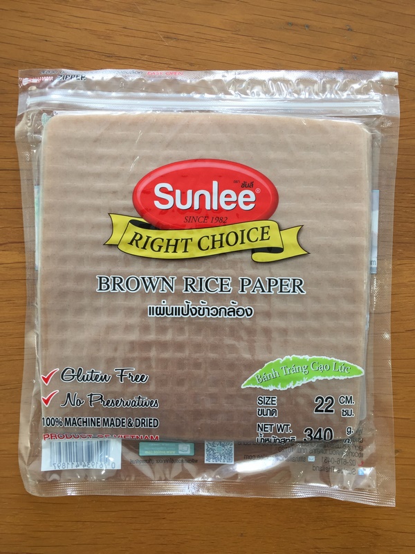 Brown rice paper